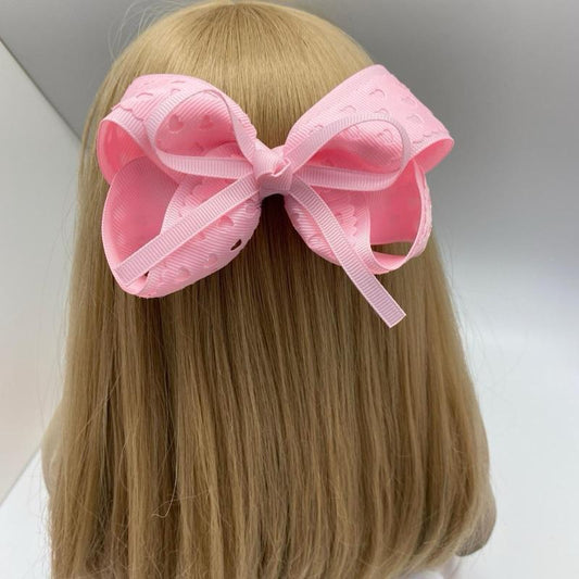Ginger Ivy: Hearts hair clip bow (HC210)