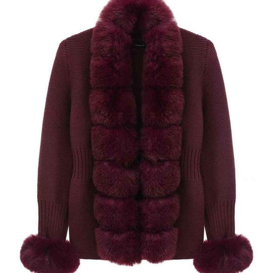 Ginger Ivy: LUXURY Premium CARDIGAN with Detachable Faux Fur for girls 4-14 years