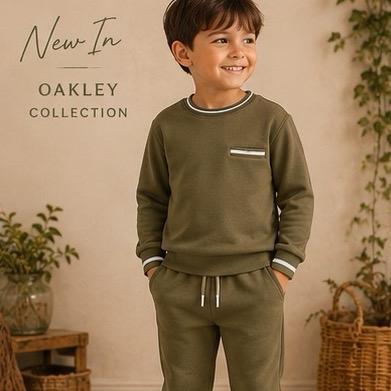 Ginger Ivy OWEN Round Neck Contrasting Feature White Highlight Top & Smart Joggers for Kids