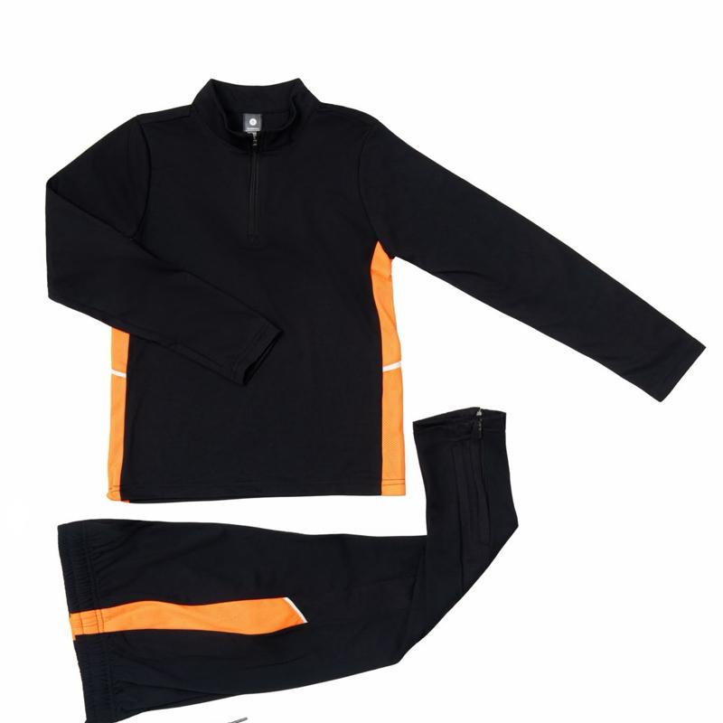 Ginger Ivy: RACER sportswear fashion quarter zip top and joggers with contrasting color panels