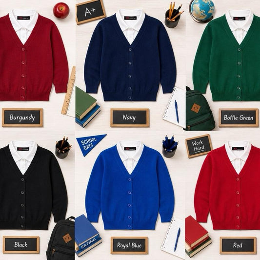 Ginger Ivy: Classic school smart cardigans neckline button front