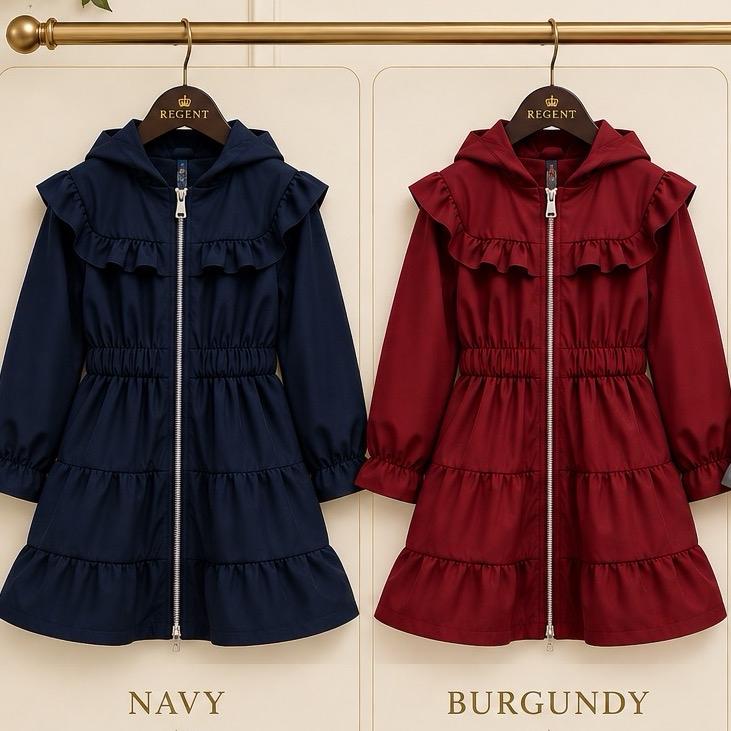 GINGER IVY: REGENT Mac Stylish Hooded lightweight jacket mac for girls