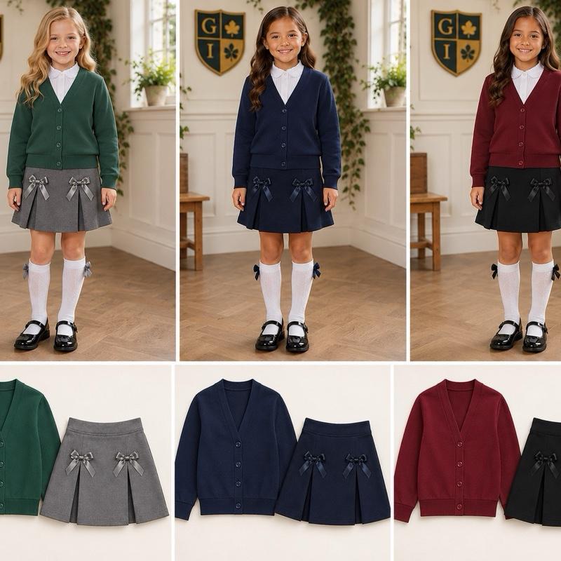 Ginger Ivy: HENLEY smart soft button front school cardigan