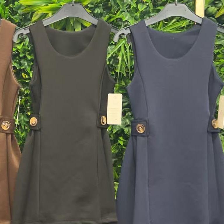 Ginger Ivy ASCOT Feature Side Button Classic Smart School Pinafore Dress for Girls