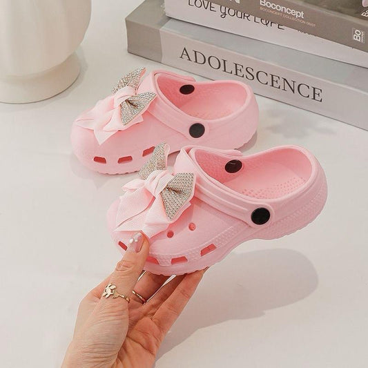 Ginger Ivy BLING BOW shoe with Chunky Sole & Charms for Trendy Everyday Wear Fashionable Practical Shoes
