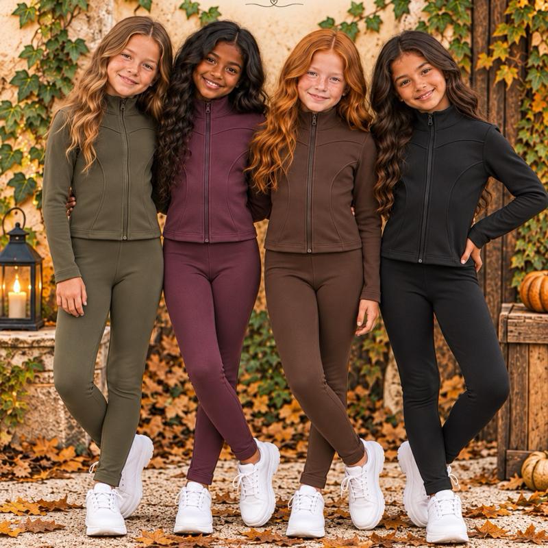 Stacey Sport fleece lined top and leggings set - Ginger Ivy
