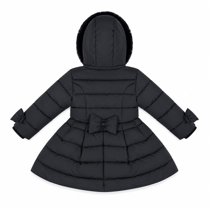 Ginger Ivy IMPERIAL A-Line Coat for Girls - Warm and Stylish Winter Outerwear in Navy and Black DH03