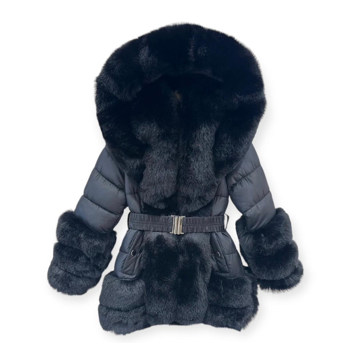 Ginger Ivy: Ultimate Faux Fur Padded Kids Coat - Stylish & Cozy Winter Wear with Pockets for Infants to Juniors - Six Color Options