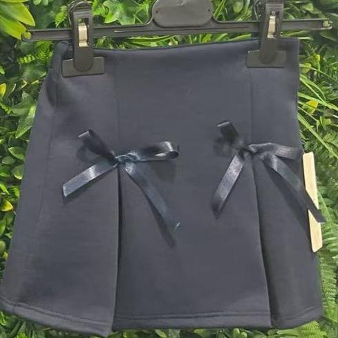 Ginger Ivy: STERLING satin bow SKIRT with feature pleats school uniform skirt