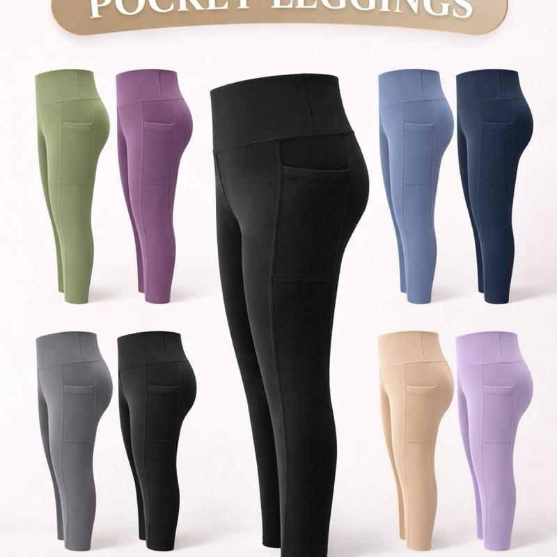 Ginger Ivy POCKET active leggings with side pocket and stitching feature 3/4 up to 13/14 years kids sizes
