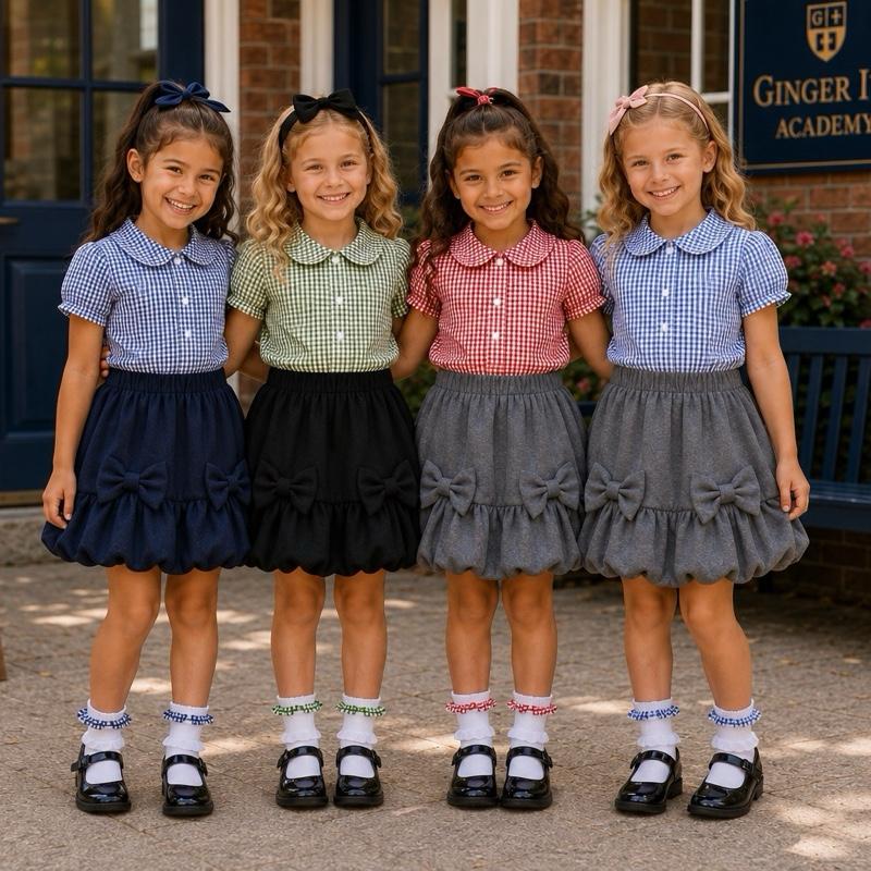 Ginger Ivy: Peterborough PUFFBALL shorts which look like a school skirt