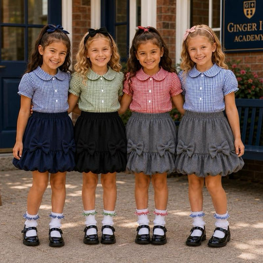Ginger Ivy: Peterborough PUFFBALL shorts which look like a school skirt