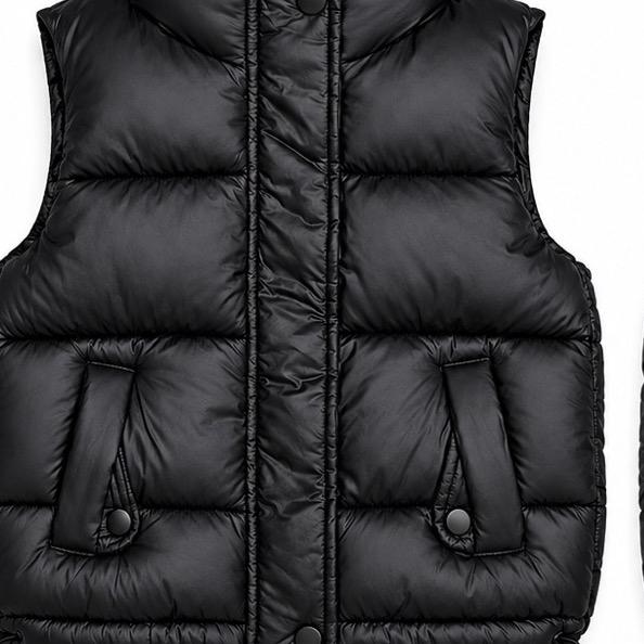 Ginger Ivy: ACE boys Black Puffer Vest with Grey Hood - Warm & Cozy Winter Outerwear for Children 4-14 year