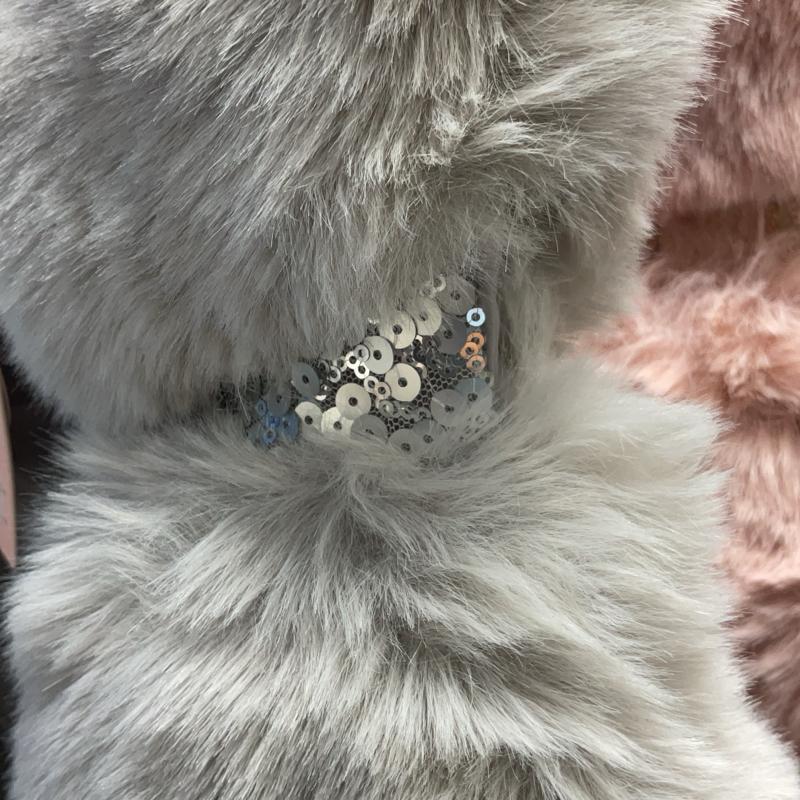 Ginger Ivy: LUXE Faux Fur with sequin panels Gilet with  for Girls - Soft, Stylish, Timeless Design