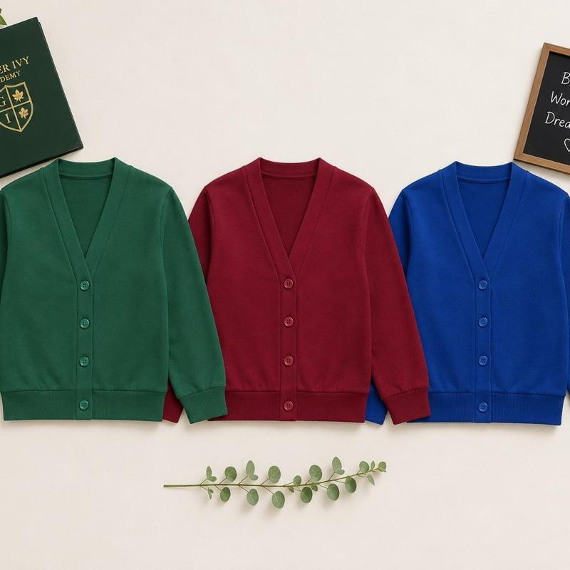 Ginger Ivy: HENLEY smart soft button front school cardigan