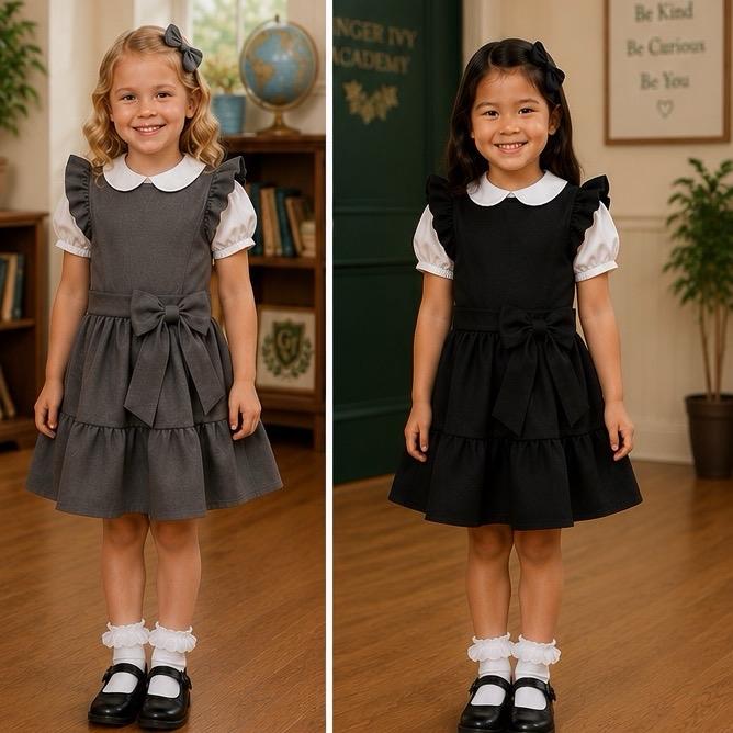 Ginger Ivy:  WINDSOR shirt and dress combination with a bow feature and layer skirt