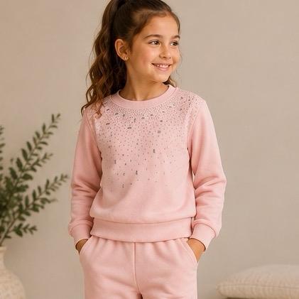 Ginger Ivy: TWINKLE diamonte scattered jumper and joggers tracksuit