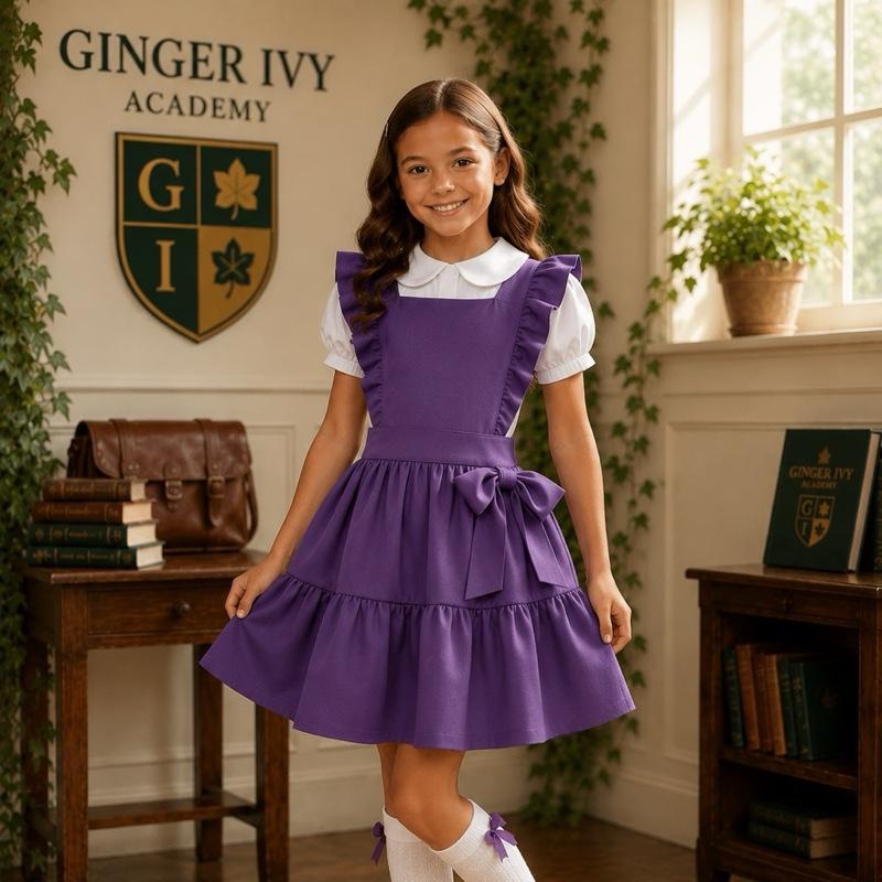 Ginger Ivy:  WINDSOR shirt and dress combination with a bow feature and layer skirt