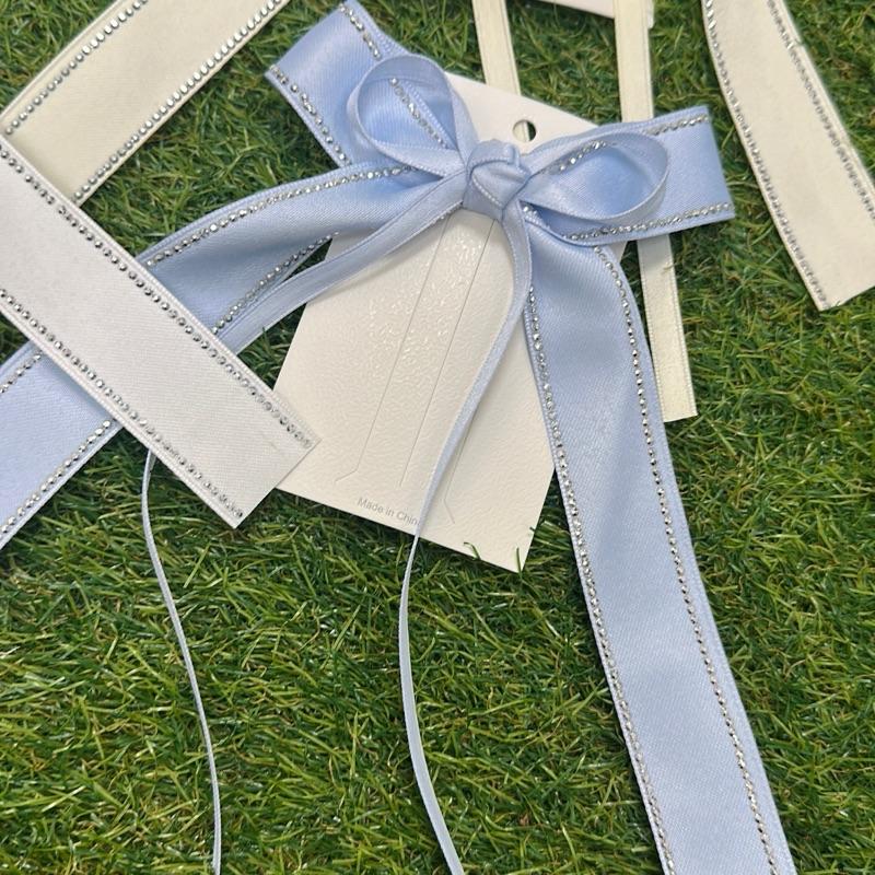 Ginger Ivy: Ribbon diamonte trimmed hair bow