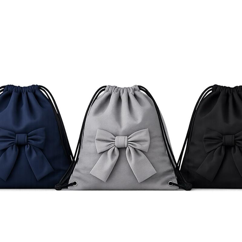 Ginger  Ivy: BELGRAVE BOW PE BAG with drawstring feature bow