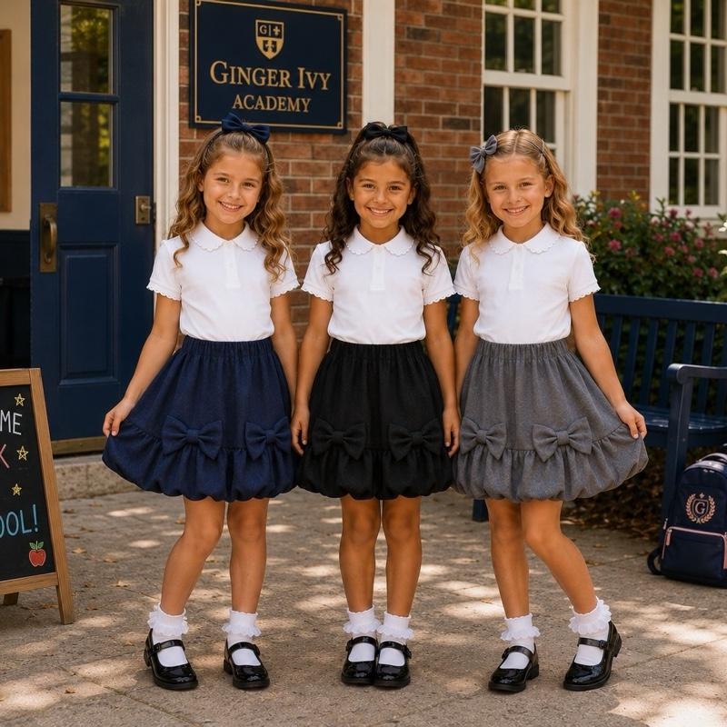 Ginger Ivy: Peterborough PUFFBALL shorts which look like a school skirt