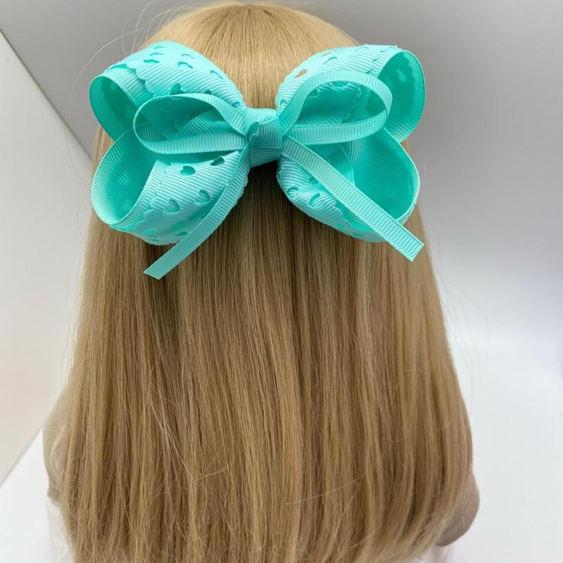 Ginger Ivy: Hearts hair clip bow (HC210)