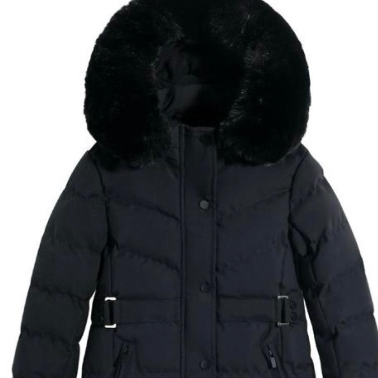 Ginger Ivy: ULTRA Coat detachable faux fur trim hood long in the body winter warm coat (KC02)