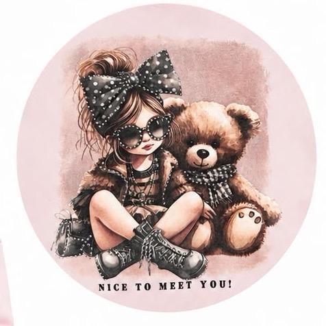 Ginger Ivy: Stylish girl and Teddy image with diamonte sparkle hoodie tracksuit