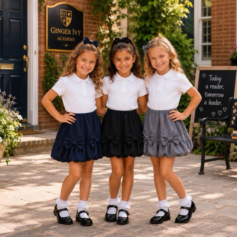 Ginger Ivy: Peterborough PUFFBALL shorts which look like a school skirt