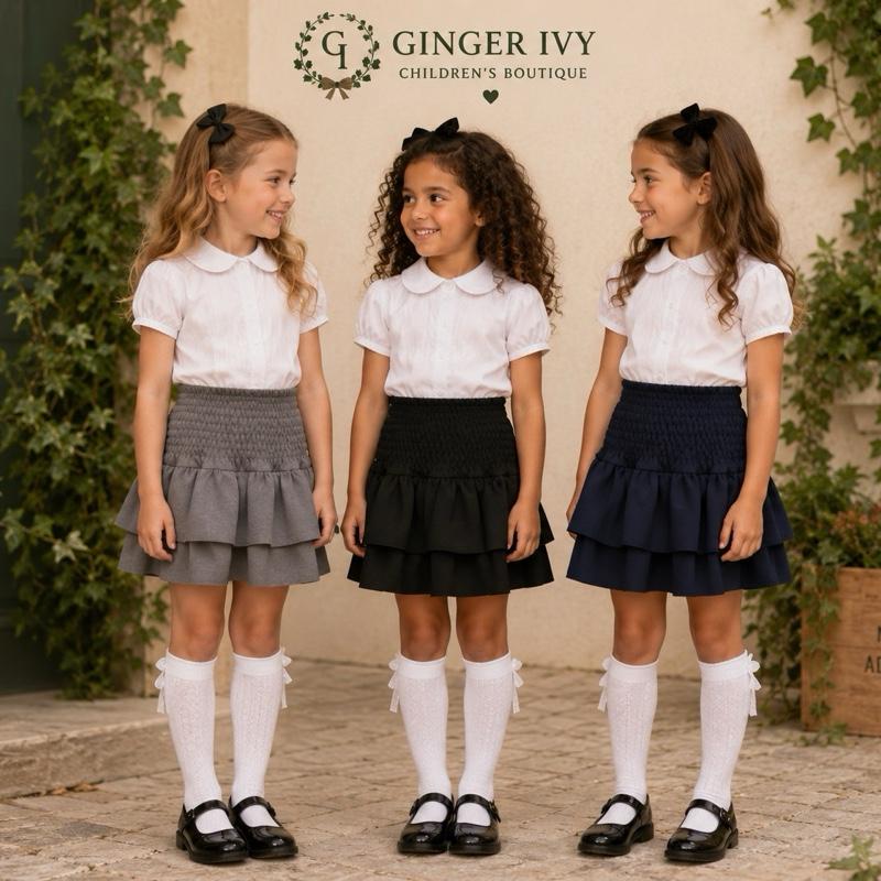 Ginger Ivy RICHMOND RARA Skirt High Waisted Style for Girls Age 4-16 Years School Uniform