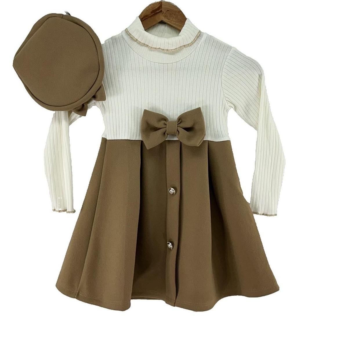 Ginger Ivy: HATTIE dress with matching hat classic styles with feature bow and buttons infant to junior sizes