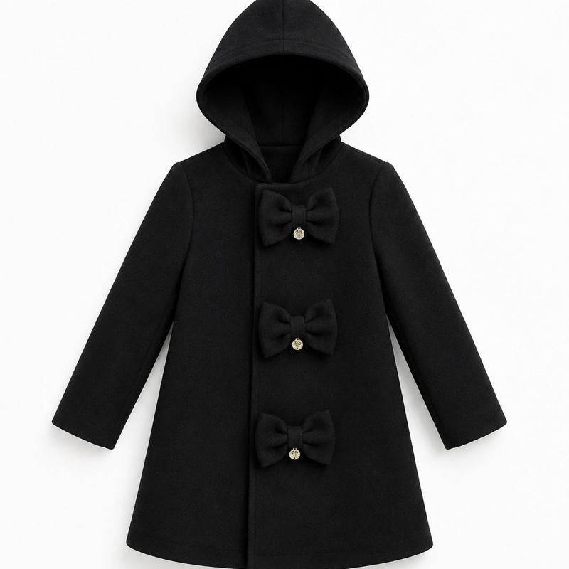 Ginger Ivy TRINITY Triple Bow Hooded Jacket for Kids 2-12 Years Lightweight Smart Layered Coat