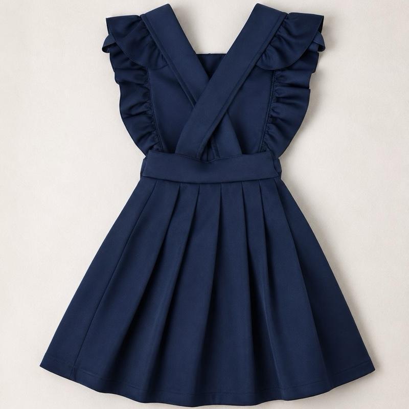 Ginger Ivy RUFFLE Pinafore Girls' School Uniforms with pretty bows