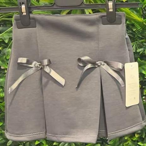Ginger Ivy: STERLING satin bow SKIRT with feature pleats school uniform skirt