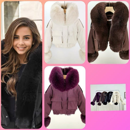 Ginger Ivy: LAVISH faux fur trimmed viral fashion jacket coat