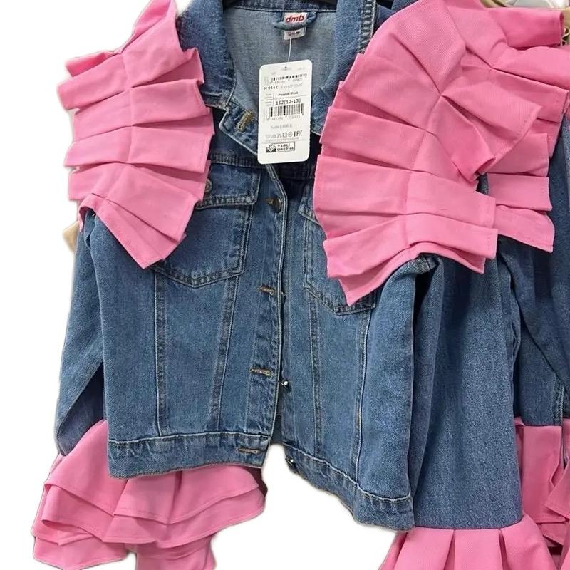 Ginger Ivy “Extreme” Denim jacket with ruffles for girls beautiful kids girl clothes