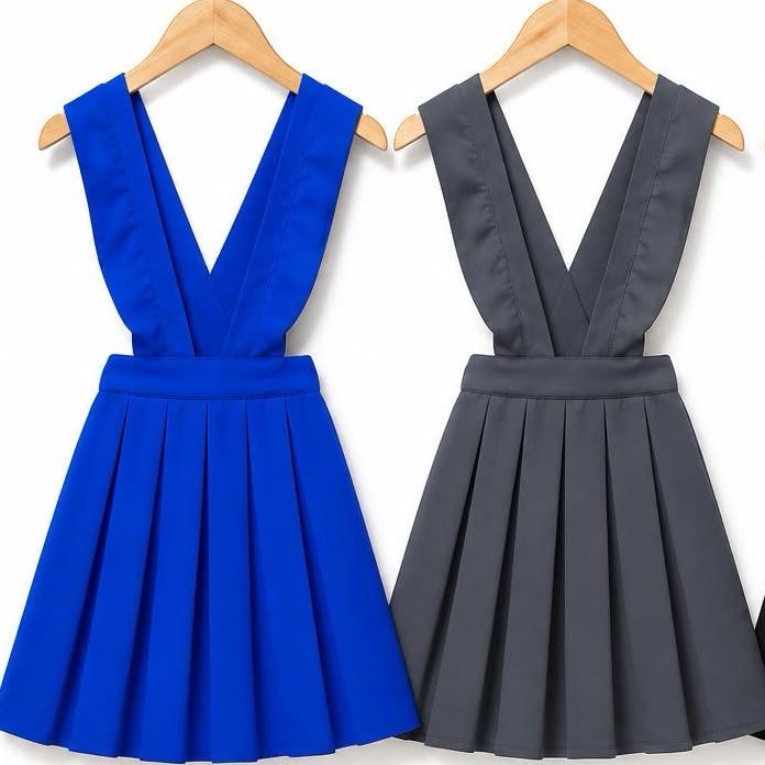 Ginger Ivy: CORNWALL crossover pinafore pleated skirt dress for school 4-14 years