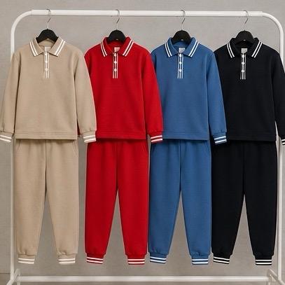 Ginger Ivy: GRAYSON smart boys tracksuit polo long sleeeve top and joggers