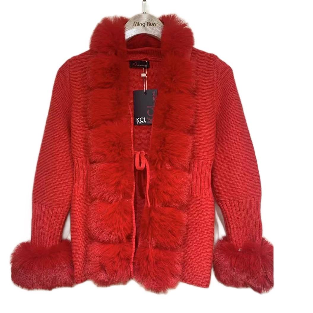 Ginger Ivy: LUXURY Premium CARDIGAN with Detachable Faux Fur for girls 4-14 years