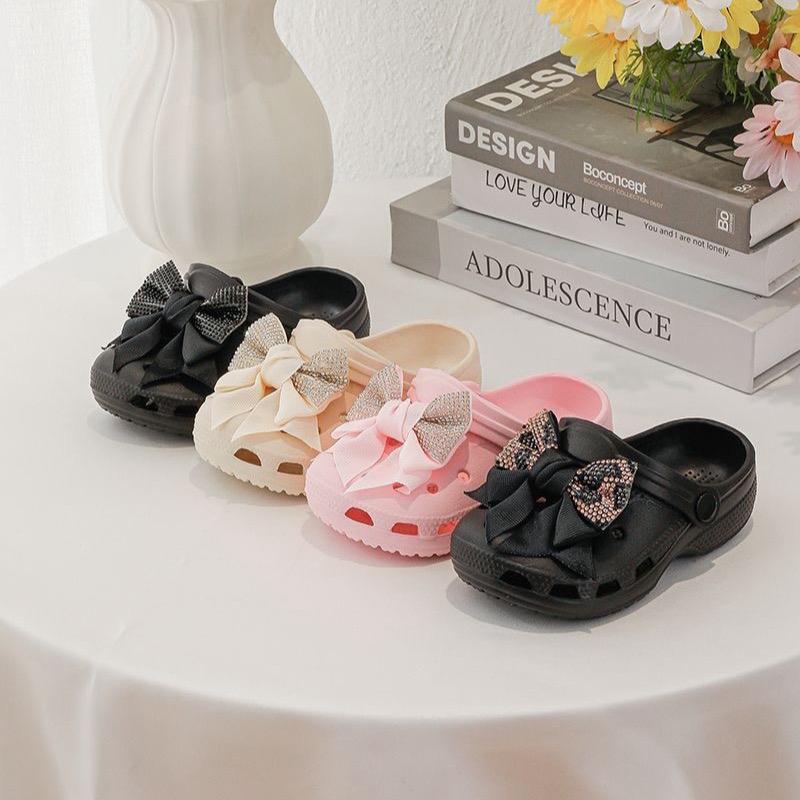Ginger Ivy BLING BOW shoe with Chunky Sole & Charms for Trendy Everyday Wear Fashionable Practical Shoes