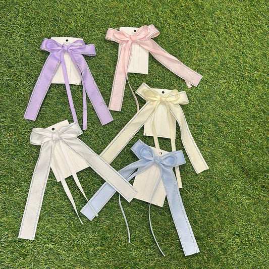 Ginger Ivy: Ribbon diamonte trimmed hair bow