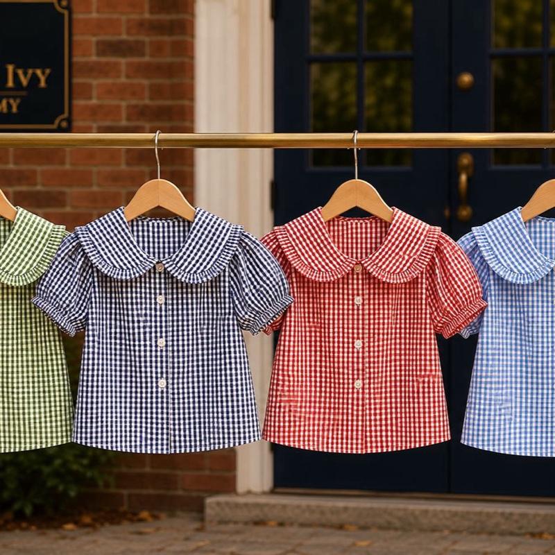 Ginger Ivy COLLINS CHECK Classic Check gingham SHIRT blouse for school