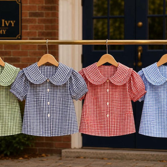 Ginger Ivy COLLINS CHECK Classic Check gingham SHIRT blouse for school