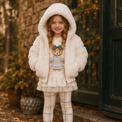 Ginger Ivy: ASPEN faux fur beautiful panelled fashion coat