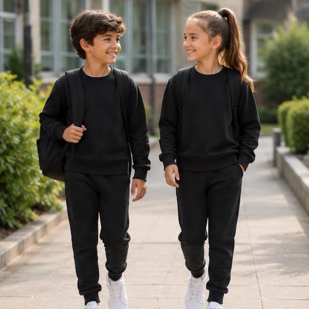 Ginger Ivy: ROUND neck basic two piece unisex tracksuit ideal for school sports