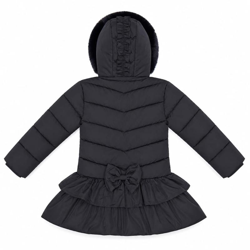 Ginger Ivy EMPRESS Winter Coat with Ruffles and Bow Feature for Girls - Stylish and Warm DH09