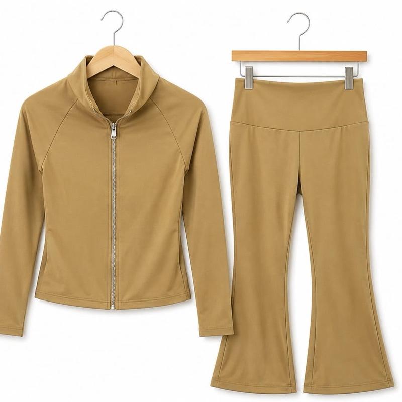 Ginger Ivy: FELICITY FLARE FASHION GYM SET with feature zip design Girls upto age 14