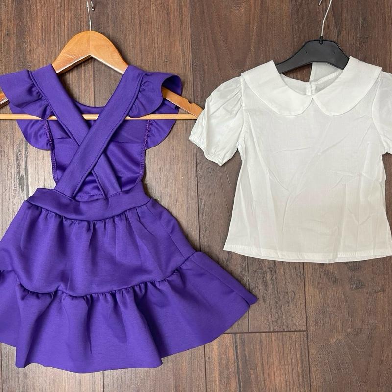 Ginger Ivy:  WINDSOR shirt and dress combination with a bow feature and layer skirt