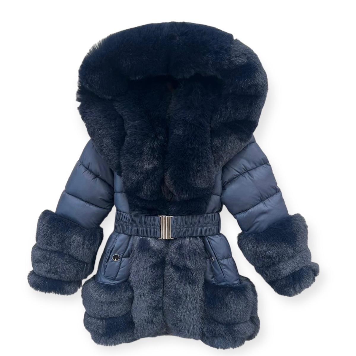 Ginger Ivy: Ultimate Faux Fur Padded Kids Coat - Stylish & Cozy Winter Wear with Pockets for Infants to Juniors - Six Color Options