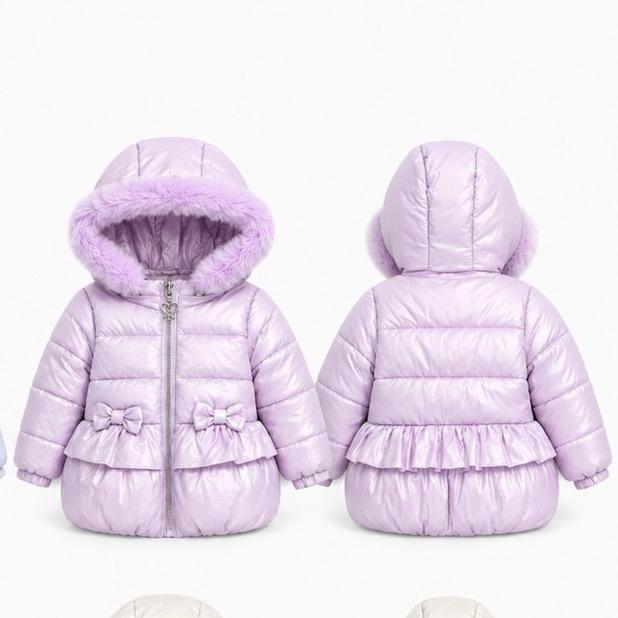Ginger Ivy: CHERISH  infant baby Quilted Jacket with Hood in Pastel Colors - Soft & Cozy for Little Ones 12-36 Months